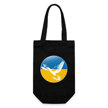Ukraine dove of peace - Gift Bag for Bottles - black - Front