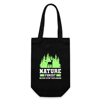 Forest Trees Wood Forest Animal - Gift Bag for Bottles - black - Front