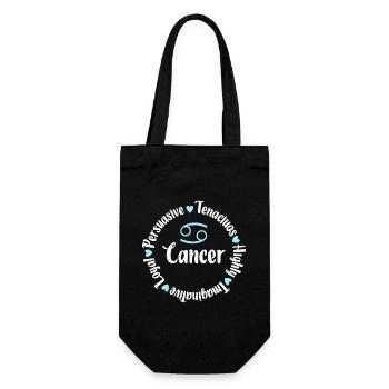 Cancer Birthday July Star - Gift Bag for Bottles - black - Front