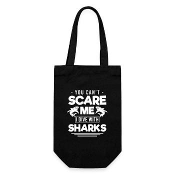 Great White Shark Sea Animal Angler - Gift Bag for Bottles - black - Front