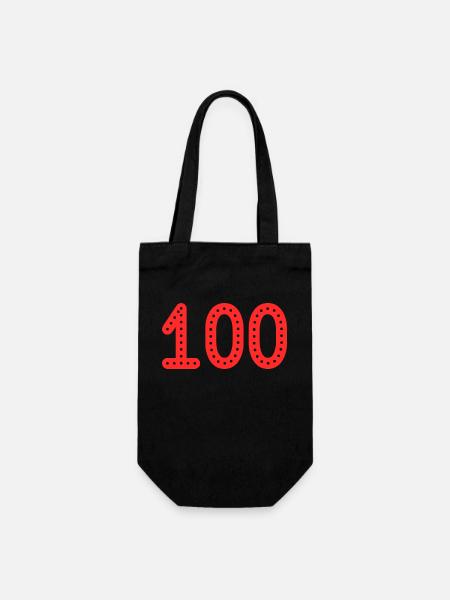 100 ANS. 100e ANNIVERSAIRE. ANNIVERSAIRE 100 ANS. - Sac à bouteille - noir
