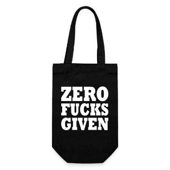 Zero fucks given - Gift Bag for Bottles - black - Front