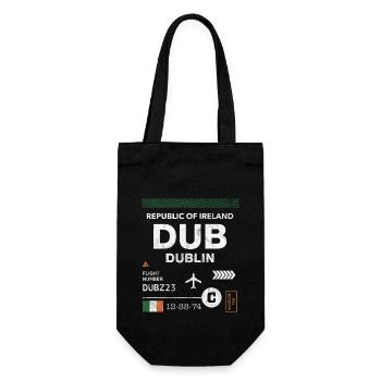 Dublin airport tag - Gift Bag for Bottles - black - Front