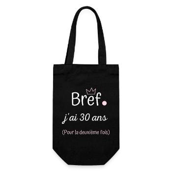 Bref jai 30 ans pour la deuxième fois femme - Sac à bouteille - noir - Devant