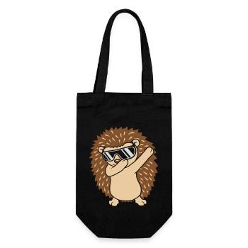 Cool drôle de hérisson dabbing - Sac à bouteille - noir - Devant