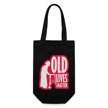 old lives matter quote - Gift Bag for Bottles - black - Front