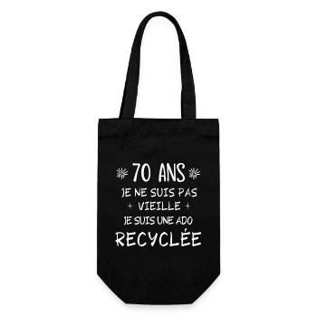 70 ANS, 70 ans, anniversaire 70 ans - Sac à bouteille - noir - Devant