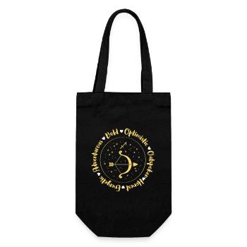 Zodiac Superstition Month of birth - Gift Bag for Bottles - black - Front