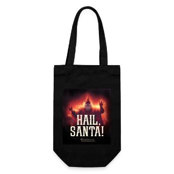 Hail, Santa! - Gift Bag for Bottles - black - Front