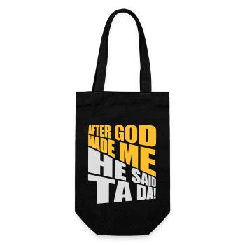 after god made me - Gift Bag for Bottles - black - Front