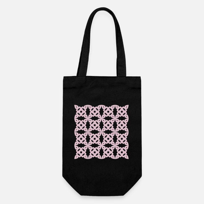 Pink pattern - Gift Bag for Bottles - black