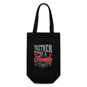 Family Family member Family coat of arms - Gift Bag for Bottles - black - Front