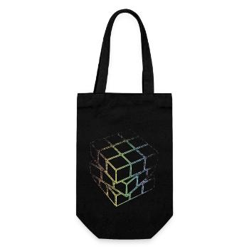 Lattice cube - Gift Bag for Bottles - black - Front