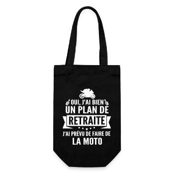 plan de retraite moto / cadeau humour moto - Sac à bouteille - noir - Devant
