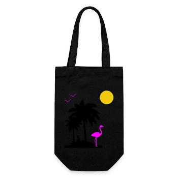 Palm Paradise - Gift Bag for Bottles - black - Front
