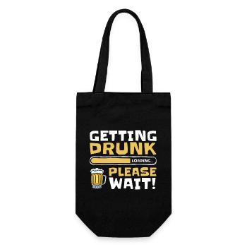 Beer drinkers Drunkards Humor Drinking pleasure - Gift Bag for Bottles - black - Front