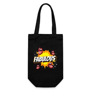 Comic style style speech bubble Pow! - Gift Bag for Bottles - black - Front