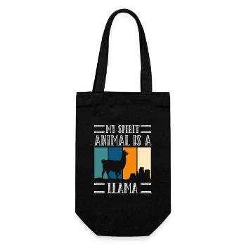 Lama Éleveur d’animaux moelleux - Sac à bouteille - noir - Devant