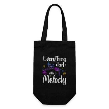 Music, Passion, Singing, Singing - Gift Bag for Bottles - black - Front