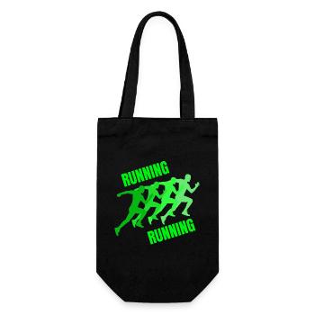 running, jogging, jogging, running, trail running - Gift Bag for Bottles - black - Front