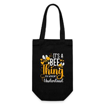 Honey Flower Insects Species Protection - Gift Bag for Bottles - black - Front