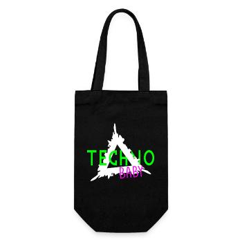 Techno baby 3 - Gift Bag for Bottles - black - Front