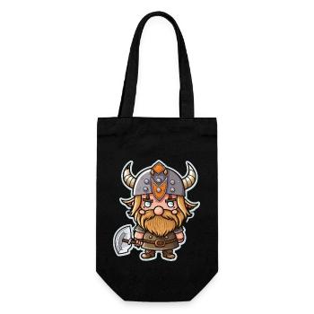 Les explorations de Leif : Cartoon Viking Leif - Sac à bouteille - noir - Devant