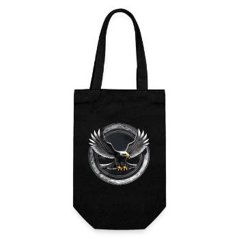 Logo de l’aigle dans le cercle - Sac à bouteille - noir - Devant