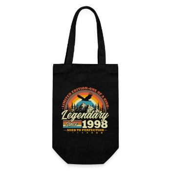 Legendary Since 1998 Vintage Birthday Gift - Gift Bag for Bottles - black - Front