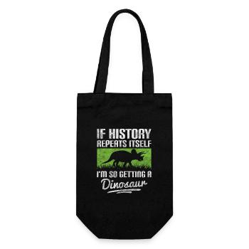 Dinosaurs Fossil Archaeology Children - Gift Bag for Bottles - black - Front