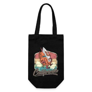 Surfing Summer Octopus Surfboard Holiday Ocean - Gift Bag for Bottles - black - Front