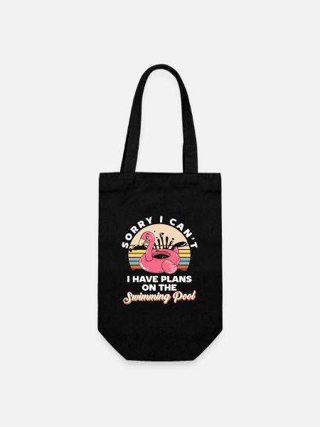 Swmming Pool Partymonster Partyzeit Sonne - Geschenkbeutel für Flaschen - Schwarz