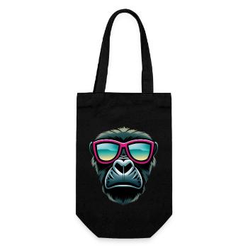 cool gorilla - Gift Bag for Bottles - black - Front