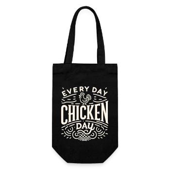 Chaque jour est le jour du poulet - Sac à bouteille - noir - Devant