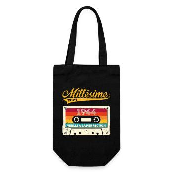 Millésime 1944 Cadeau 79 Ans Anniversaire Humour - Sac à bouteille - noir - Devant