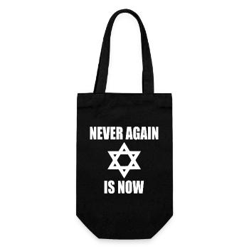 Never again is now - Geschenkbeutel für Flaschen - Schwarz - Vorne