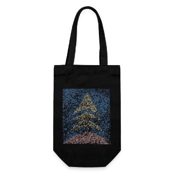 Fir - Christmas - Gift Bag for Bottles - black - Front