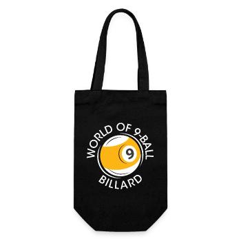 9-ball billard pool Logo Kugel Symbol icon Verein - Geschenkbeutel für Flaschen - Schwarz - Vorne