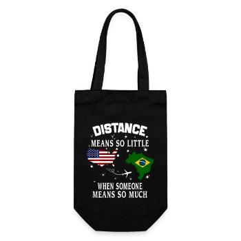 Distance Means So Little When Someone Means Much - Gift Bag for Bottles - black - Front