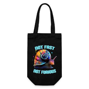 Not Fast Not Furious Snail - Gift Bag for Bottles - black - Front
