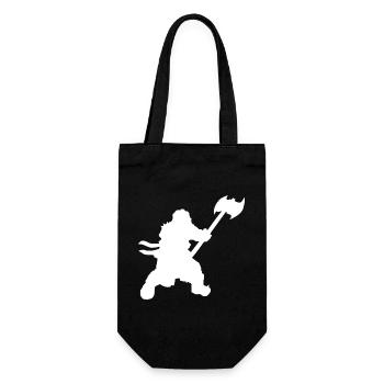 Fantasy Role Playing Game - Dwarf Silhouettes Design - Gift Bag for Bottles - black - Front