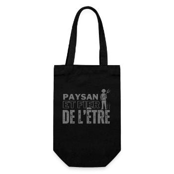 Paysan et fier de l'être - Sac à bouteille - noir - Devant