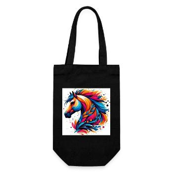 Horse - Gift Bag for Bottles - black - Front