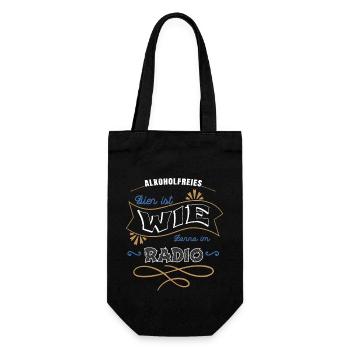 pub brewing drink hops funny saying - Gift Bag for Bottles - black - Front