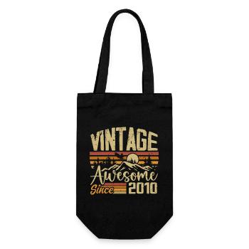 Vintage 2010 Rétro Cadeau D’anniversaire 2010 - Sac à bouteille - noir - Devant