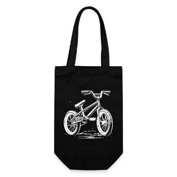 BMX Fahrrad Zeichnung - Geschenkbeutel für Flaschen - Schwarz - Vorne