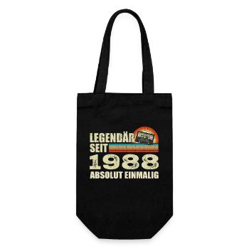 Legendary since 1988 - absolutely unique - Gift Bag for Bottles - black - Front