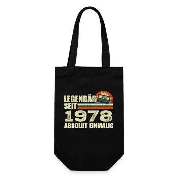 Legendary since 1978 - absolutely unique - Gift Bag for Bottles - black - Front