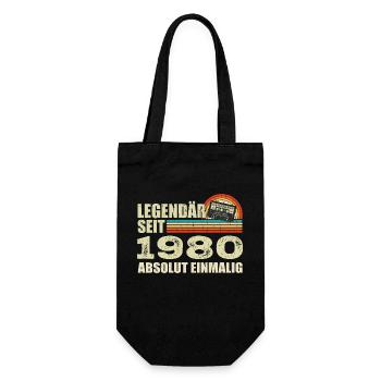 Legendary since 1980 - absolutely unique - Gift Bag for Bottles - black - Front