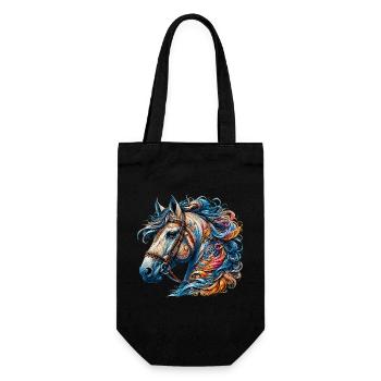 Horse - Gift Bag for Bottles - black - Front